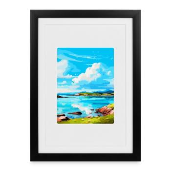 Isle Of Iona Scotland Uk Vintage Travel Poster WPA - Framed poster (27 × 37 cm) - black - Front