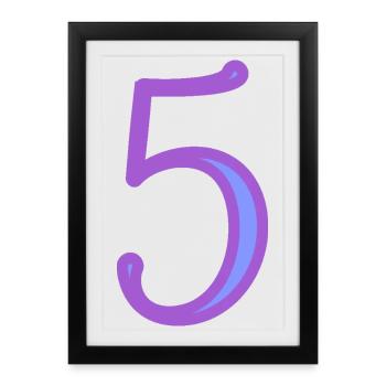 5. FIVE - Framed poster (27 × 37 cm) - black - Front