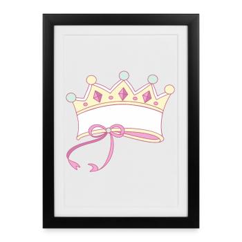 Krone beschreibbar - Gerahmtes Poster (27 × 37 cm) - Schwarz - Vorne