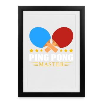 Table tennis - Framed poster (27 × 37 cm) - black - Front