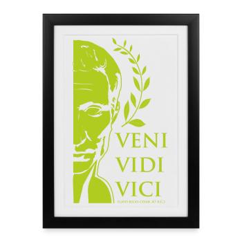 César vert - Affiche encadrée (27 × 37 cm) - noir - Devant