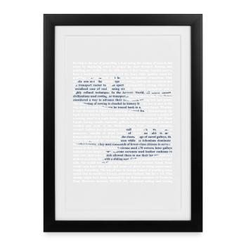 Schlagfertige Rudercrew Regatta - Gerahmtes Poster (27 × 37 cm) - Schwarz - Vorne