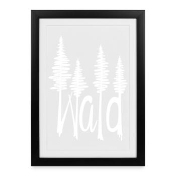 Forest - Framed poster (27 × 37 cm) - black - Front
