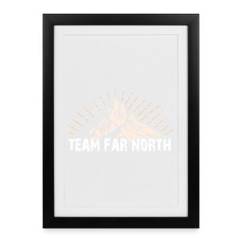 Team Far North | Nordland | North - Framed poster (27 × 37 cm) - black - Front