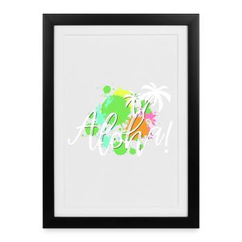 Aloha Tropical Splash - Framed poster (27 × 37 cm) - black - Front