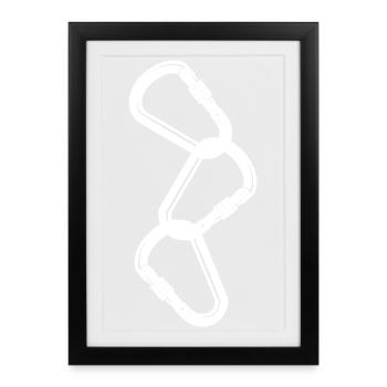 climbing, bouldering, rock climbing, mountains, mountaineering - Framed poster (27 × 37 cm) - black - Front