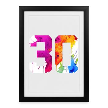 NUMBER 30 YEARS OLD 30TH BIRTHDAY - Framed poster (27 × 37 cm) - black - Front