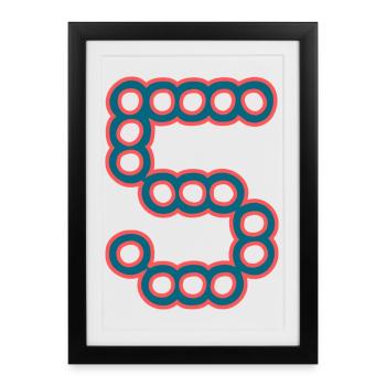 5. 5 ANS. 5e ANNIVERSAIRE. ANNIVERSAIRE 5 ANS - Affiche encadrée (27 × 37 cm) - noir - Devant