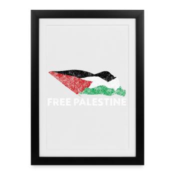 Palestine libre - Affiche encadrée (27 × 37 cm) - noir - Devant