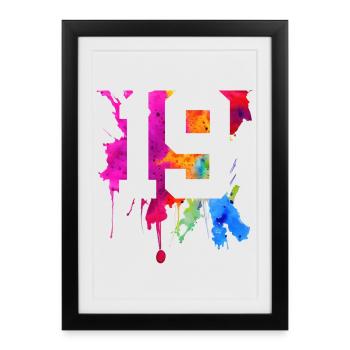 19 YEARS 19TH BIRTHDAY - Framed poster (27 × 37 cm) - black - Front
