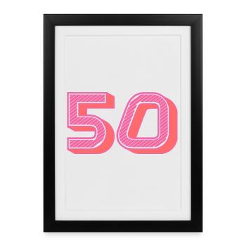 50. 50 YEARS. 50th ANNIVERSARY. 50TH ANNIVERSARY. - Framed poster (27 × 37 cm) - black - Front