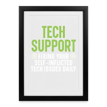 Keine Sorge, ich kenne mich mit Computern aus - Gerahmtes Poster (27 × 37 cm) - Schwarz - Vorne