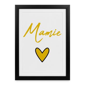MAMIE. MAMAN. GRAND-MERE. FÊTE DES MÈRES - Affiche encadrée (27 × 37 cm) - noir - Devant