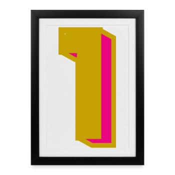 1. 1 YEAR. 1st ANNIVERSARY - Framed poster (27 × 37 cm) - black - Front