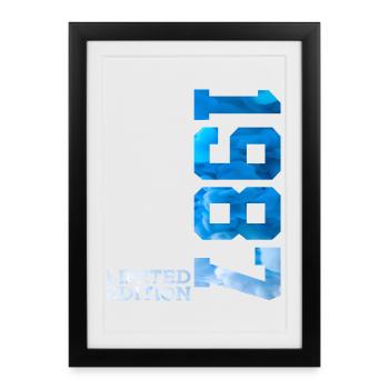 39TH BIRTHDAY LIMITED EDITION 1987 - Framed poster (27 × 37 cm) - black - Front
