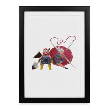 Grandma's Adventure - Framed poster (27 × 37 cm) - black - Front
