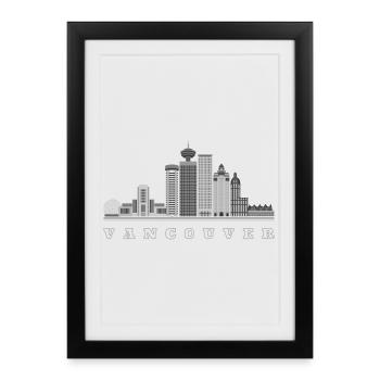 Vancouver Skyline Canada - Framed poster (27 × 37 cm) - black - Front