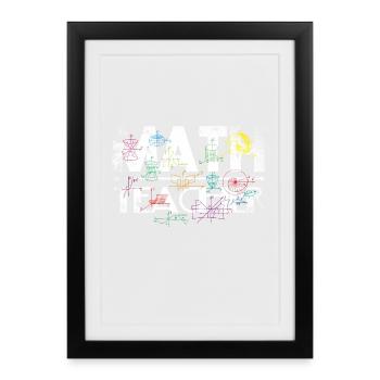 Math Teacher - Gerahmtes Poster (27 × 37 cm) - Schwarz - Vorne