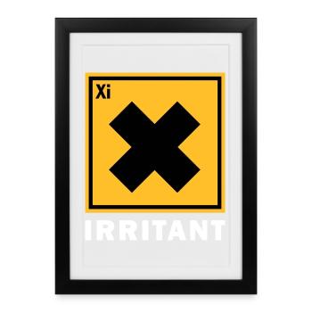 IRRITANT WARNING SIGN - Framed poster (27 × 37 cm) - black - Front