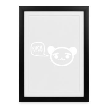 FUCK - Chibi japanisch - fakku - Gerahmtes Poster (27 × 37 cm) - Schwarz - Vorne
