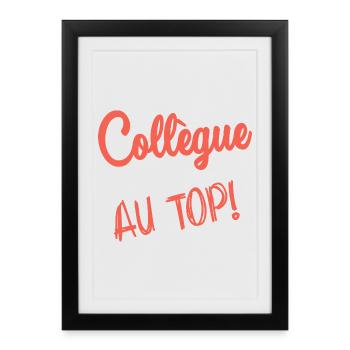 COLLEAGUE. START. EMPLOYMENT. HUMOR. MANAGER. CHIEF - Framed poster (27 × 37 cm) - black - Front