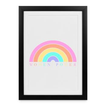 Women Power - Framed poster (27 × 37 cm) - black - Front