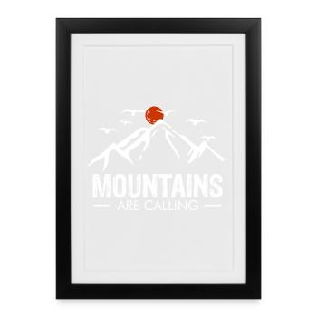 Climbing mountaineering mountaineering sport climbing - Framed poster (27 × 37 cm) - black - Front
