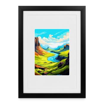 Isle Of Skye Scotland Uk Vintage Travel Poster WPA - Framed poster (27 × 37 cm) - black - Front