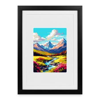 Ben Nevis Scotland Uk Vintage Travel Poster WPA - Framed poster (27 × 37 cm) - black - Front