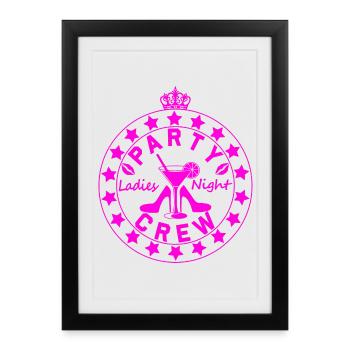 Logo de l’équipage de la fête des dames - Affiche encadrée (27 × 37 cm) - noir - Devant