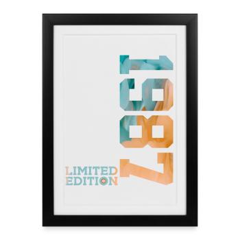 39TH BIRTHDAY LIMITED EDITION 1987 - Framed poster (27 × 37 cm) - black - Front