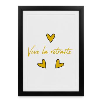 RETIREMENT. HAPPY RETIREMENT. HAPPY RETIREMENT - Framed poster (27 × 37 cm) - black - Front