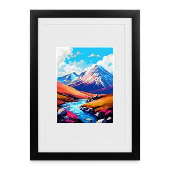 Ben Nevis Scotland Uk Travel Poster Souvenir WPA - Framed poster (27 × 37 cm) - black - Front