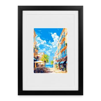 Palma De Mallorca Spain Vintage Travel Poster WPA - Framed poster (27 × 37 cm) - black - Front