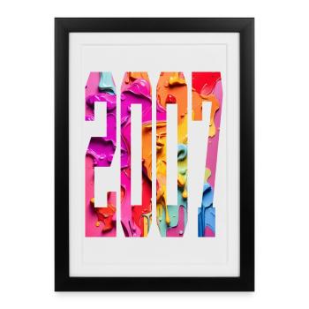 BUNT 19E ANNIVERSAIRE 2007 - Affiche encadrée (27 × 37 cm) - noir - Devant