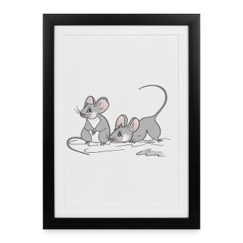 Mouse gift - idea for your cute mouse - Framed poster (27 × 37 cm) - black - Front
