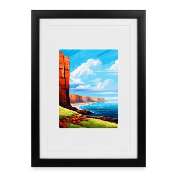 Isle Of Hoy Scotland Uk Vintage Travel Poster WPA - Framed poster (27 × 37 cm) - black - Front