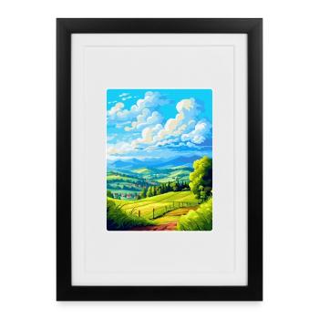 Upper Palatinate Germany Vintage Travel Poster WPA - Framed poster (27 × 37 cm) - black - Front