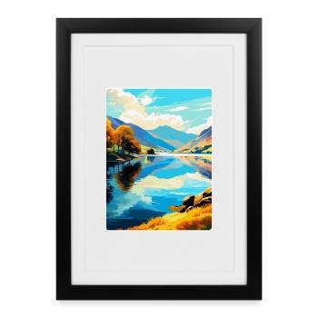 Ullswater Lake District Travel Poster Souvenir WPA - Framed poster (27 × 37 cm) - black - Front