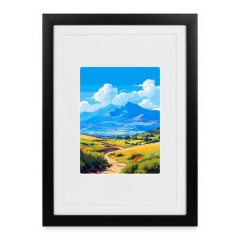 Mount Ida Greece Vintage Travel Poster Souvenir - Framed poster (27 × 37 cm) - black - Front