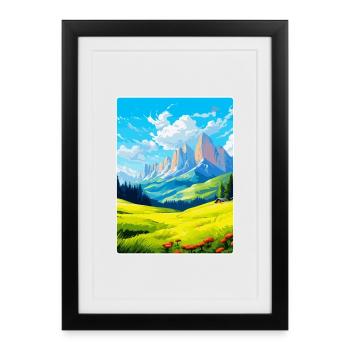 Dolomites Italy Vintage Travel Poster Souvenir WPA - Framed poster (27 × 37 cm) - black - Front