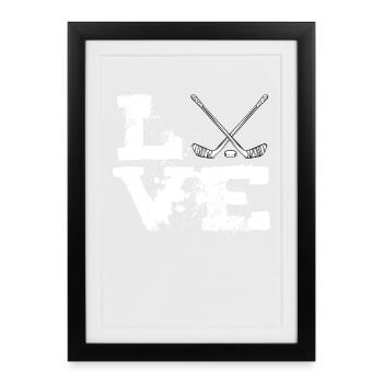 ice Hockey - Framed poster (27 × 37 cm) - black - Front