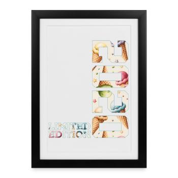 LIMITED EDITION 2020 6 JAHRE EIS 6. GEBURTSTAG - Affiche encadrée (27 × 37 cm) - noir - Devant