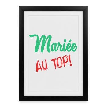 EVJF. MARIEE. TEAM. TEAM MARIEE. FUTURE MARIEE - Affiche encadrée (27 × 37 cm) - noir - Devant