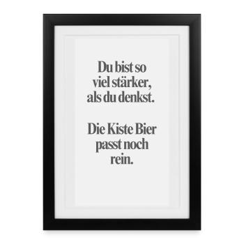Du bist stärker - Gerahmtes Poster (27 × 37 cm) - Schwarz - Vorne