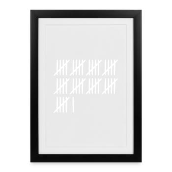 46 birthday tally sheet 46 years old - Framed poster (27 × 37 cm) - black - Front