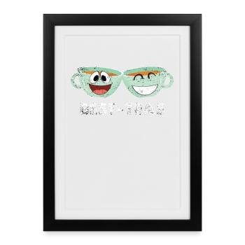 Beste Freunde - Gerahmtes Poster (27 × 37 cm) - Schwarz - Vorne