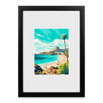 Gran Canaria Spain Vintage Travel Poster Souvenir - Framed poster (27 × 37 cm) - black - Front