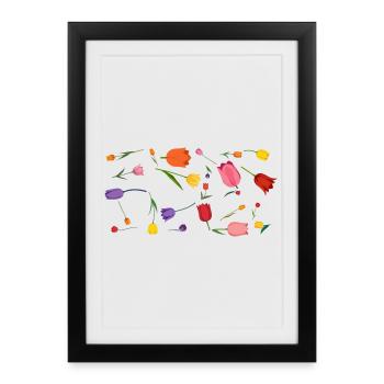 Flowers - Framed poster (27 × 37 cm) - black - Front