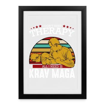 Krav Maga - Affiche encadrée (27 × 37 cm) - noir - Devant